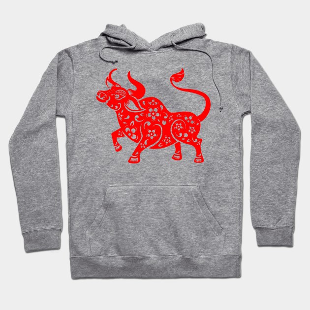 Chinese New Year – Year of the Ox Hoodie by valentinahramov